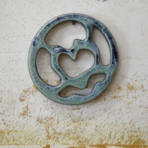 Décoration murale en céramique - Diamètre 10 cm