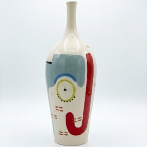 Grand vase bouteille coloré
