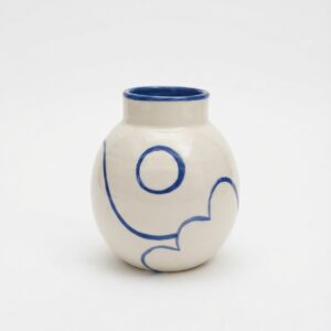 Vase motif abstrait Bleu - Col bleu