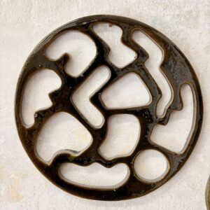 Décoration murale grand modèle marron - Diamètre 20,5 cm